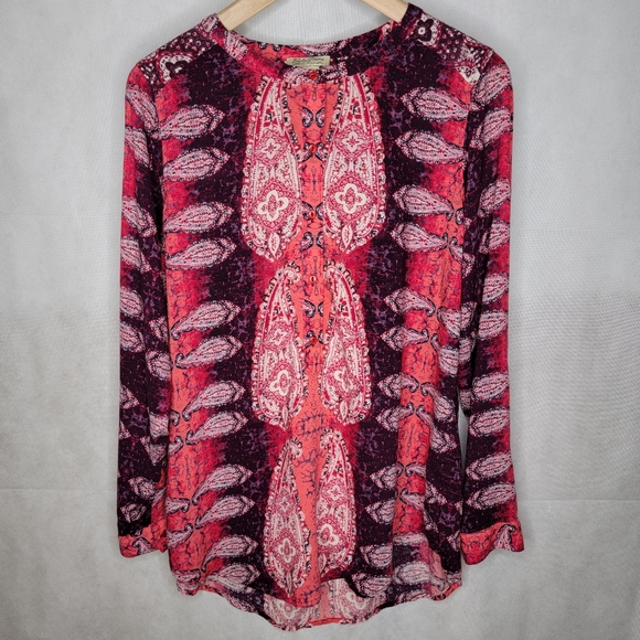 Lucky Brand Women's Sophie Popover Top Blue Size Small